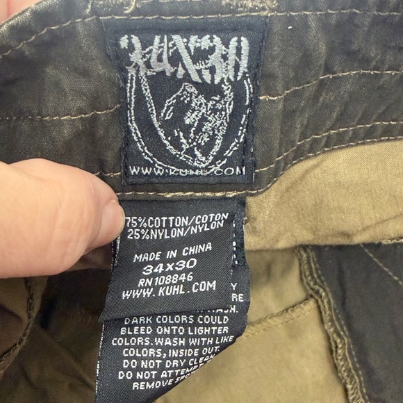 Kuhl Men’s Revolvr Vintage Patinadye Brown pants size 34x30 - Picture 7 of 10